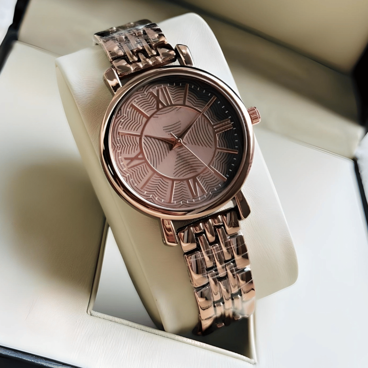     			LOUIS KOUROS Brown Metal Analog Womens Watch