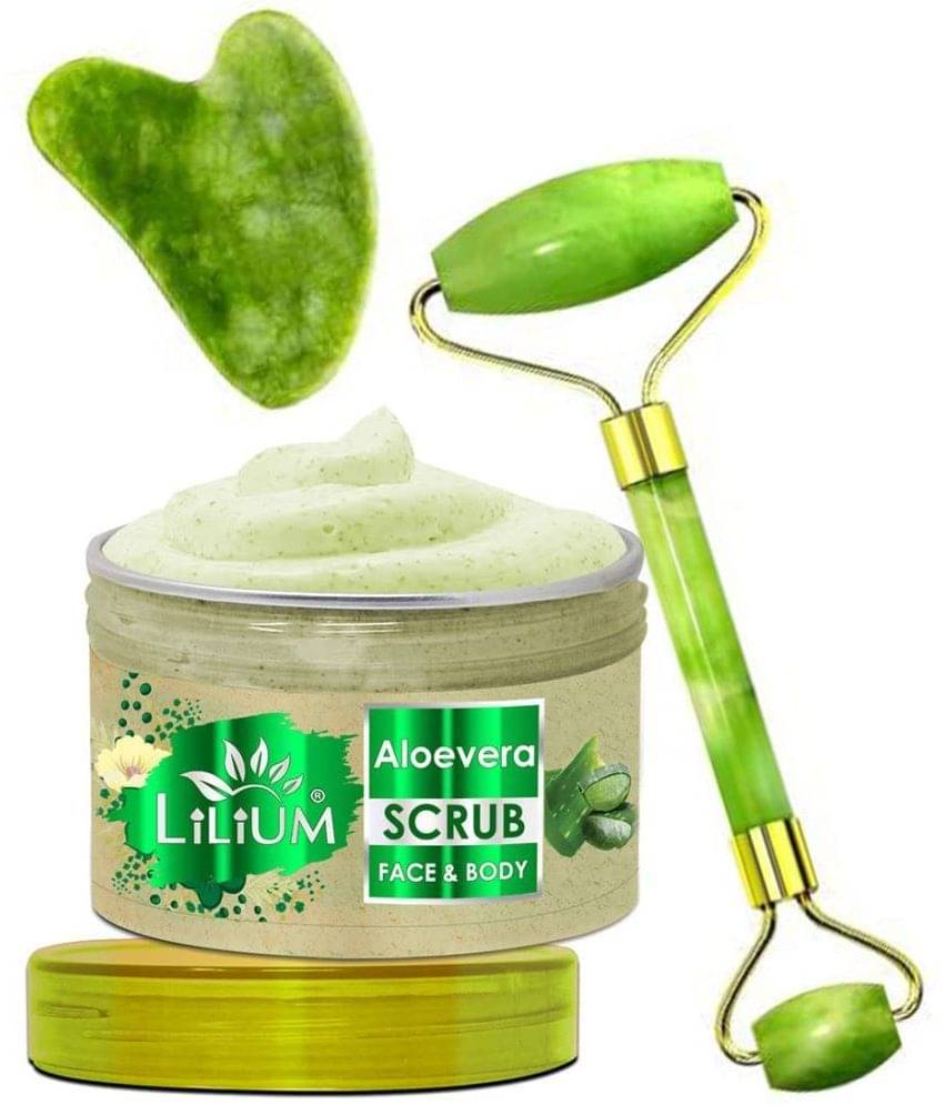     			Lilium Aloe Vera Face & Body Scrub & Double Side Face Roller (250g)
