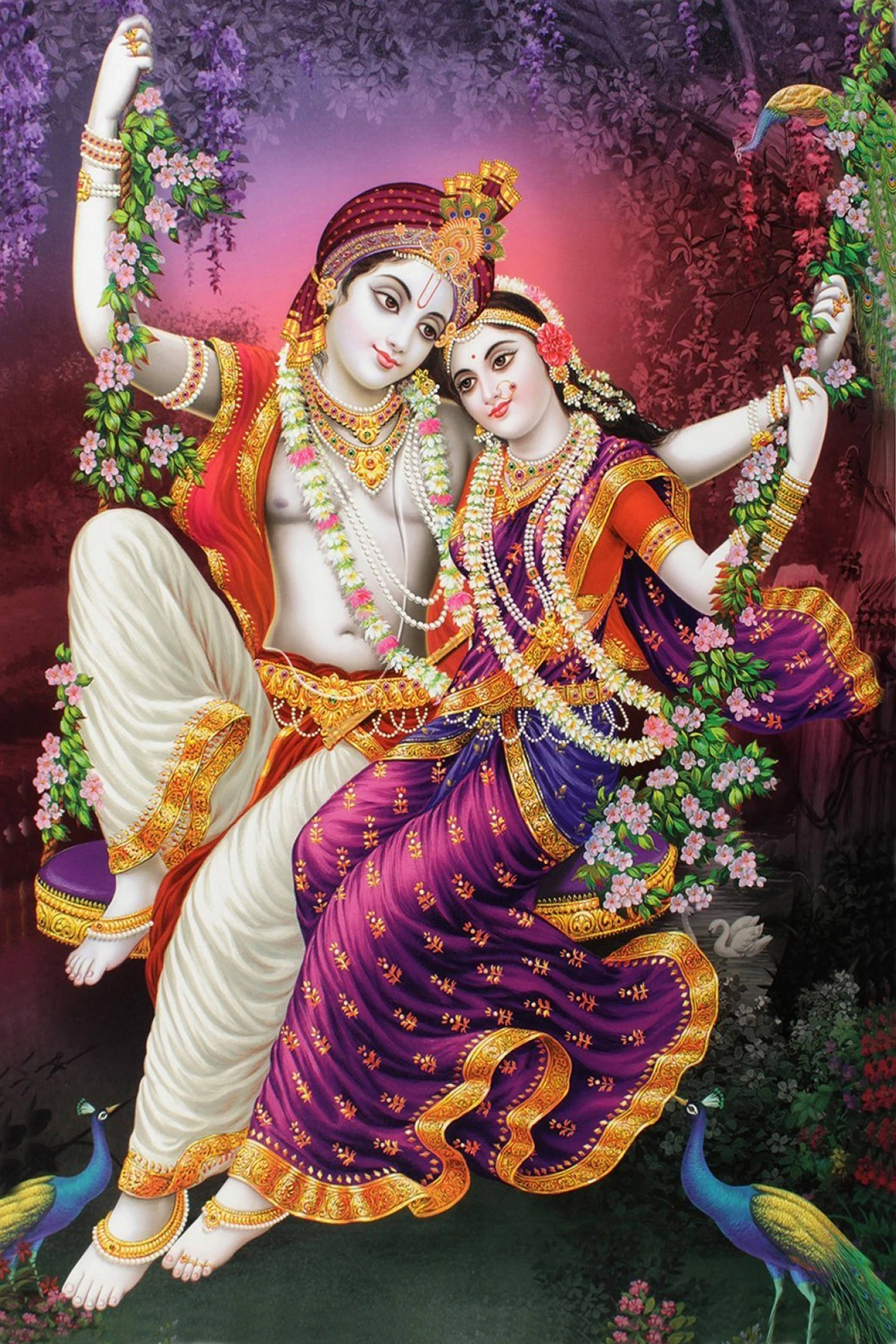 Manas Radha Krishna Religious Wallpaper ( 60 X 90 ) cm (Pack of 1)     			Manas Radha Krishna Religious Wallpaper ( 60 X 90 ) cm (Pack of 1)