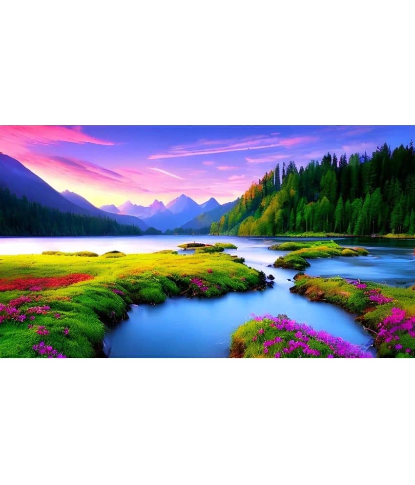 Manas Religious Wallpaper ( 60 x 90 ) cm ( Pack of 1 )