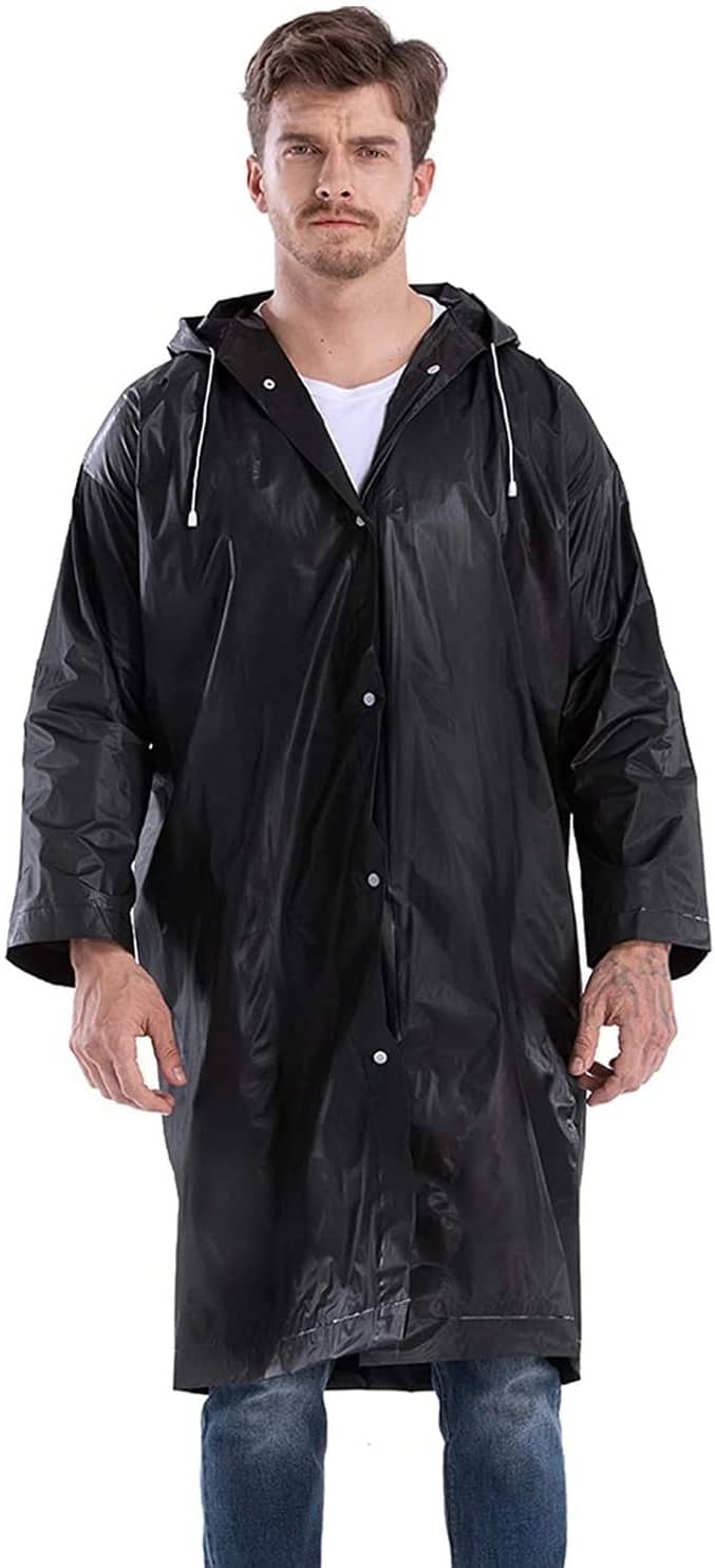 PARYAG HOSIERY Black PVC Men's Raincoat ( Pack of 1 )