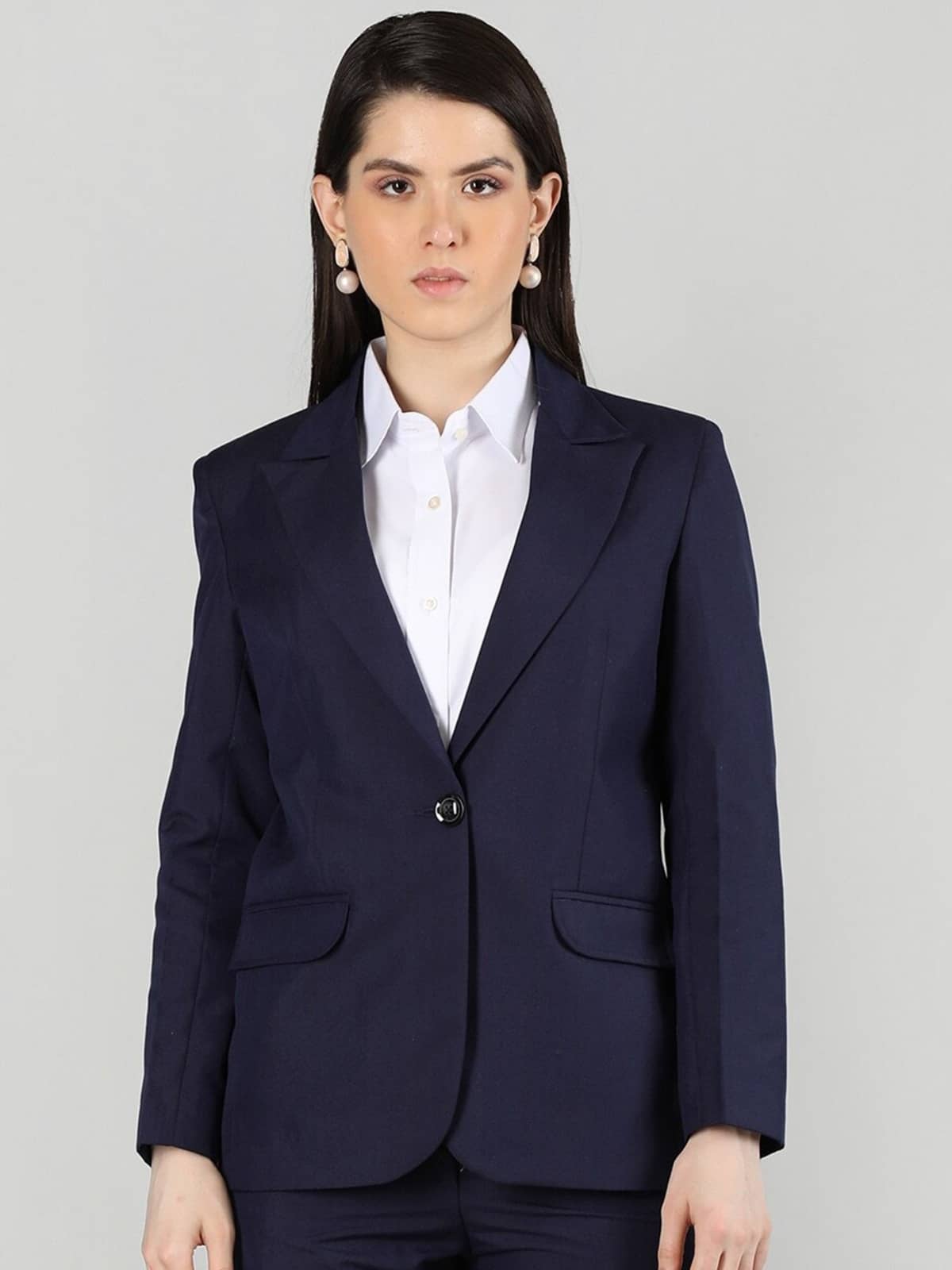 PP Kurtis - Cotton Navy Blazers - Jackets & Coats | Buy online on ZillyBuy