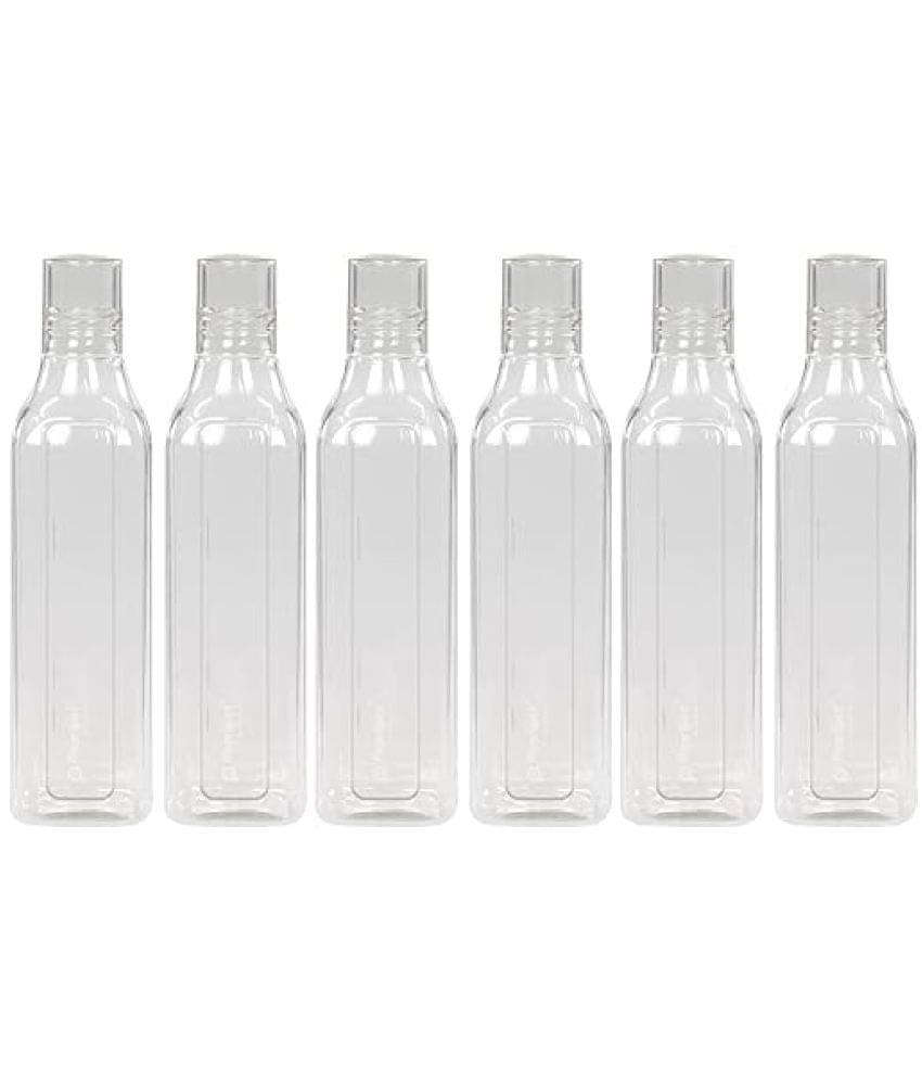     			PearlPet CUBIC-1000ML-TRANSPARENT-6PCS Transparent Plastic Water Bottle 1000 mL ( Set of 6 )