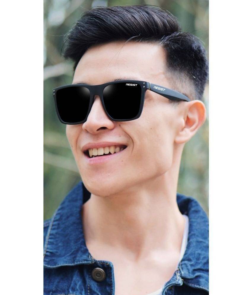 RESIST EYEWEAR Black Rectangular Sunglasses ( Pack of 1 ) RESIST EYEWEAR Black Rectangular Sunglasses ( Pack of 1 )
