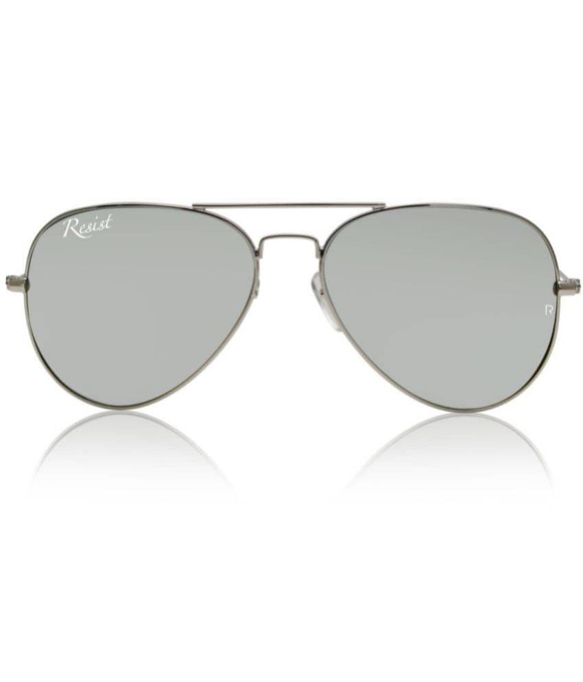 RESIST EYEWEAR Silver Pilot Sunglasses ( Pack of 1 ) RESIST EYEWEAR Silver Pilot Sunglasses ( Pack of 1 )