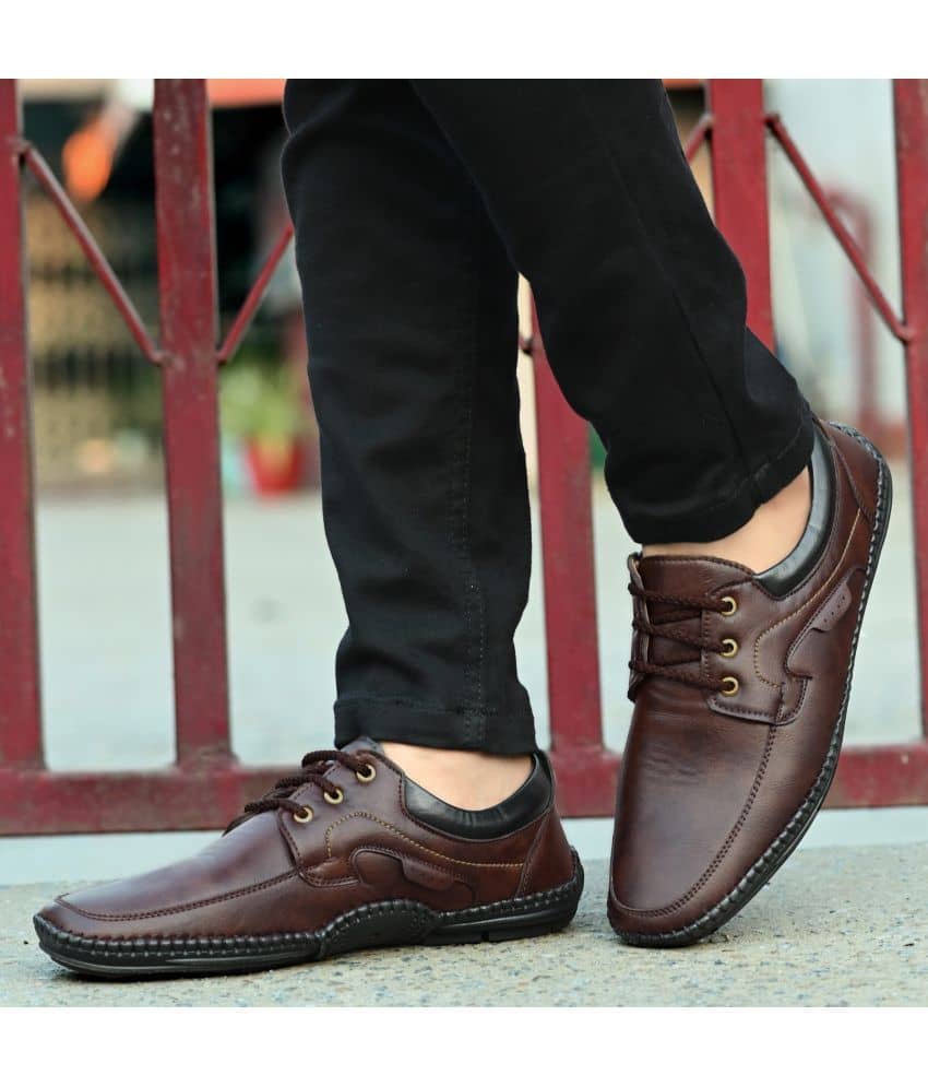 Rising Wolf 719-Brown Brown Men's Lifestyle Shoes - Casual Shoes | Buy online on ZillyBuy