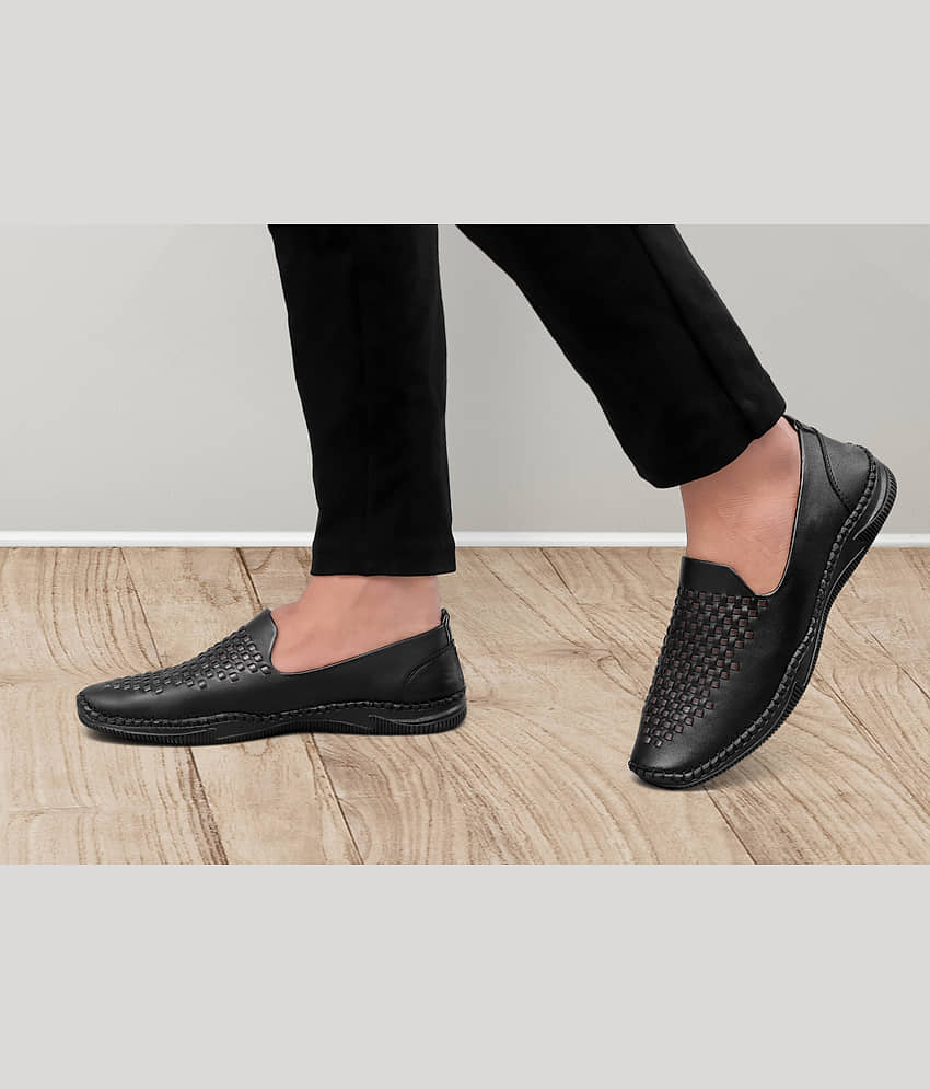Rising Wolf Black Men's Slip On Formal Shoes - Formal Shoes | Buy online on ZillyBuy