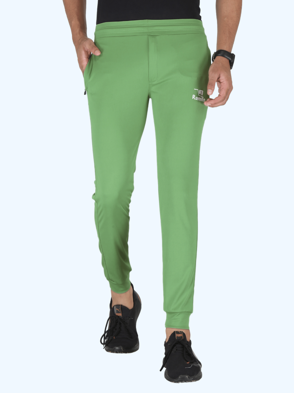 Romile Light Green Lycra Men's Joggers ( Pack of 1 )     			Romile Light Green Lycra Men's Joggers ( Pack of 1 )