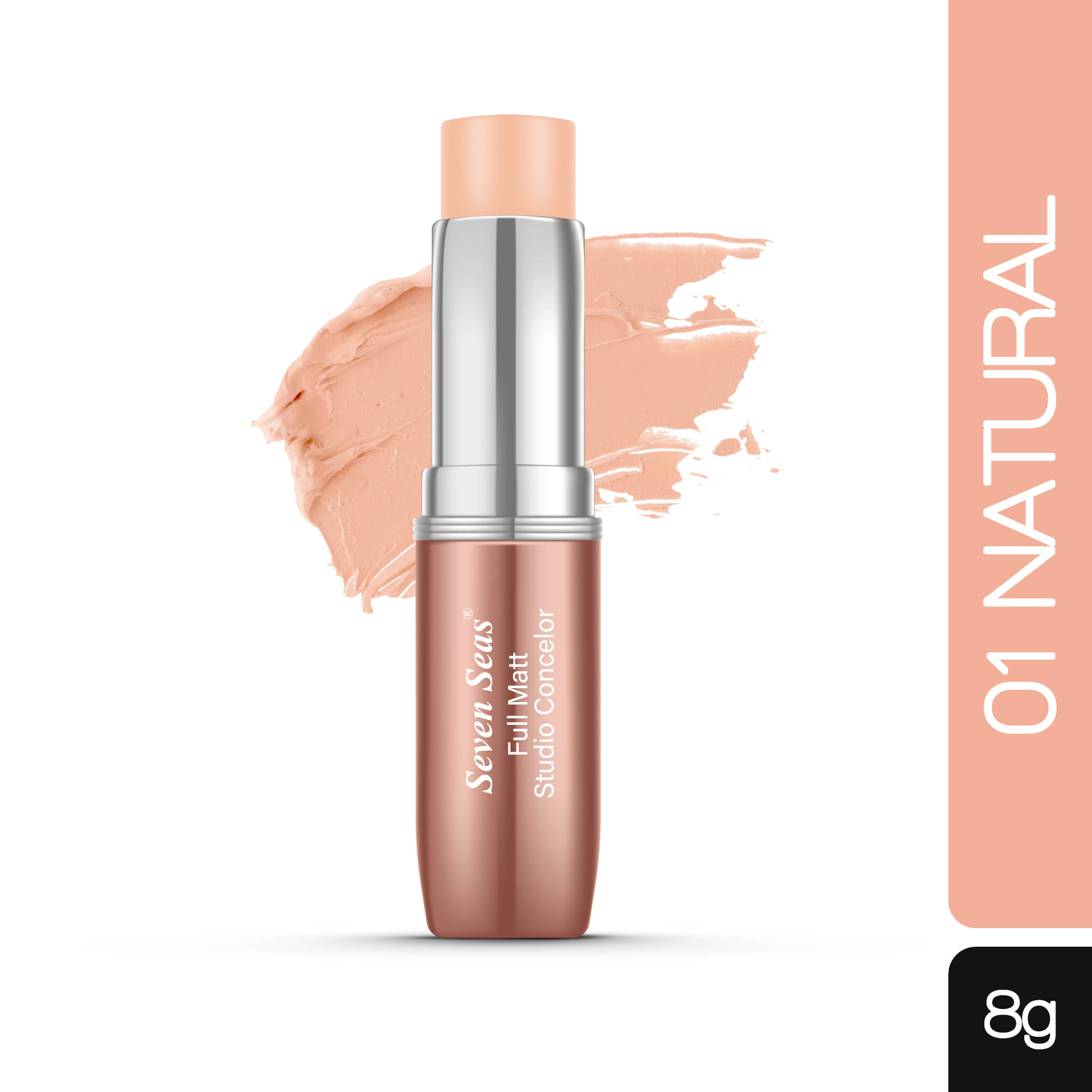     			Seven Seas Full Matte Studio Concealer Stick | Matte Finish Concealer For Face Makeup (Natural)