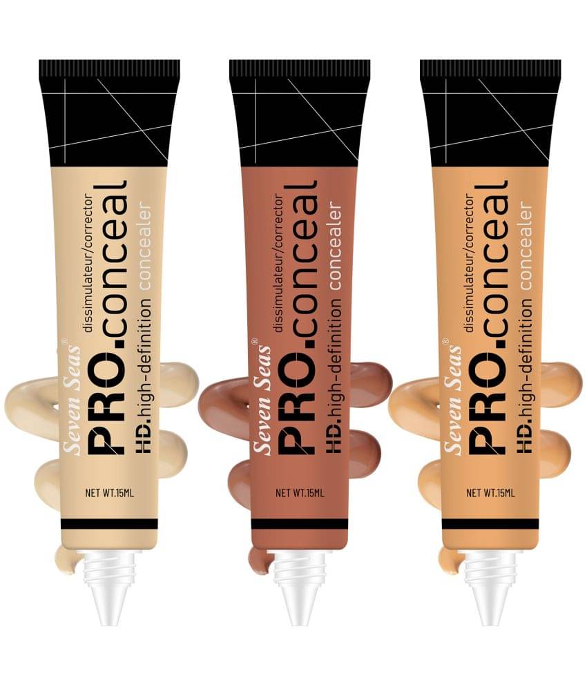 Seven Seas Pro.conceal HD. High-definition Concealer (Nude,Tawny,Sun Beige15 ML) Pack of 03 Seven Seas Pro.conceal HD. High-definition Concealer (Nude,Tawny,Sun Beige15 ML) Pack of 03