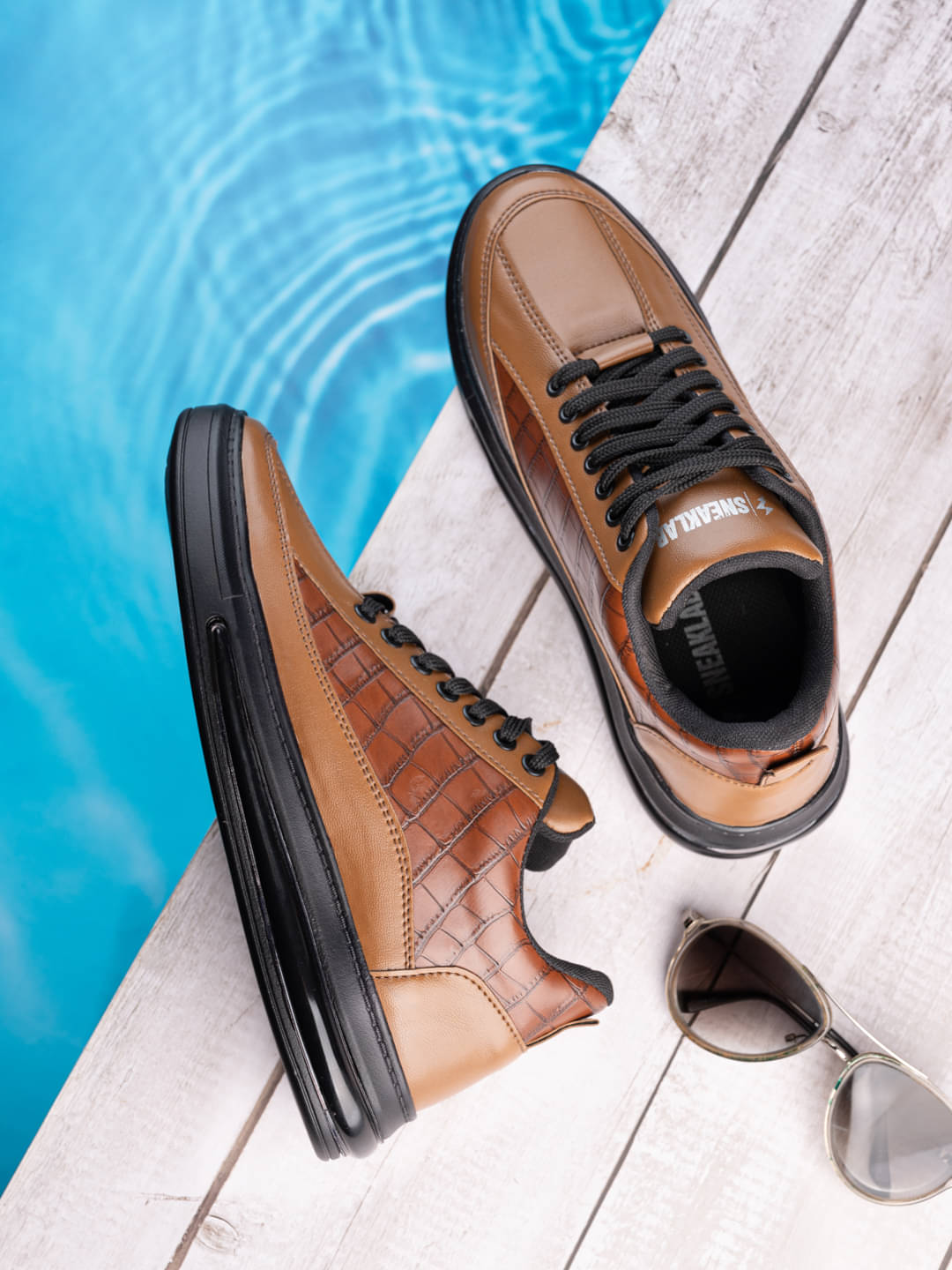     			Sneaklab Men's Tan Men's Outdoor Shoes