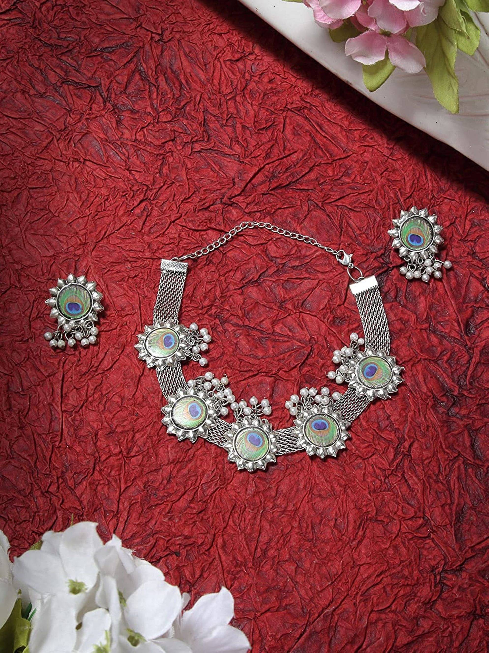     			Sunhari Jewels Multi Color Alloy Necklace Set ( Pack of 1 )