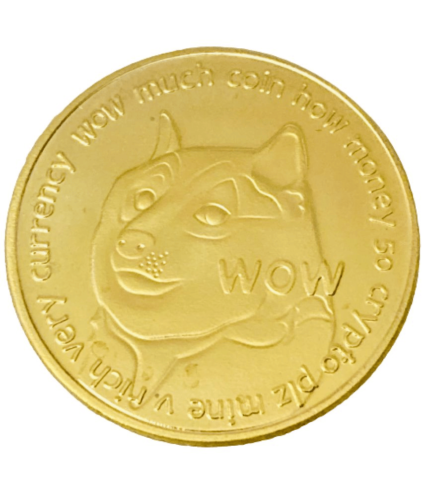     			VERY UNIQUE AND RARE TO FIND GOLD PLATED DOGECOIN IN AMAZING CONDITION