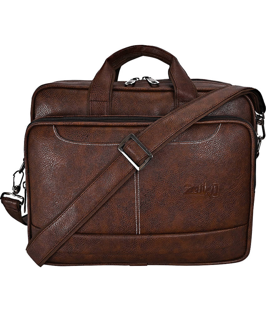 ZAIKO BAGS Brown Textured Messenger Bag - Handbags | Buy online on ZillyBuy