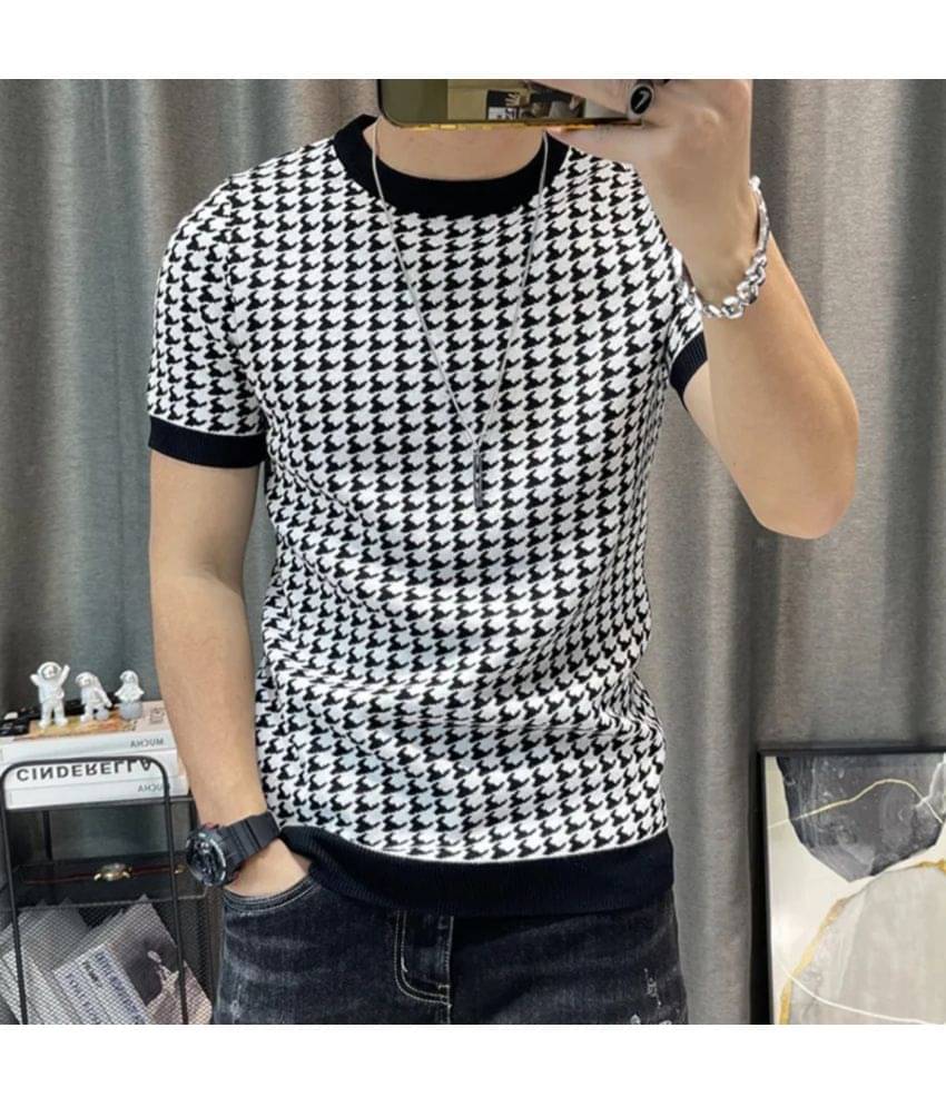 happy khajana Pack of 1 Polyester Regular Fit Men's T-Shirt ( Black ) happy khajana Pack of 1 Polyester Regular Fit Men's T-Shirt ( Black )