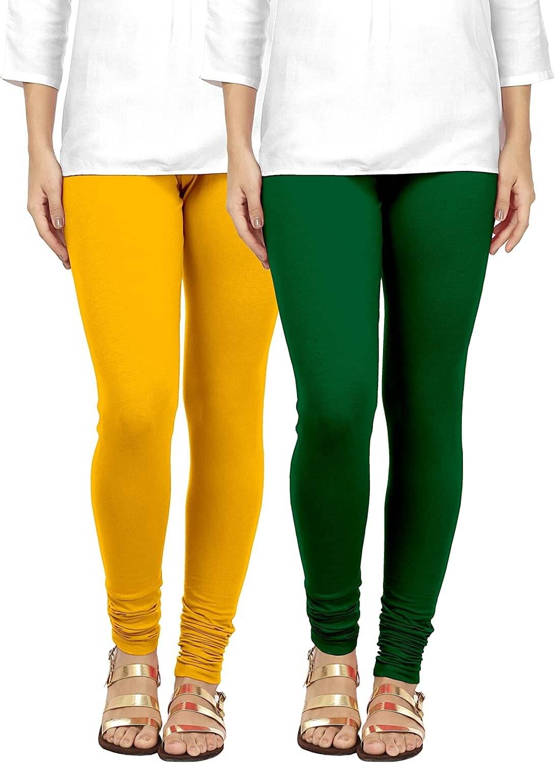     			kinu - Multicolor Lycra Women's Leggings ( Pack of 2 )