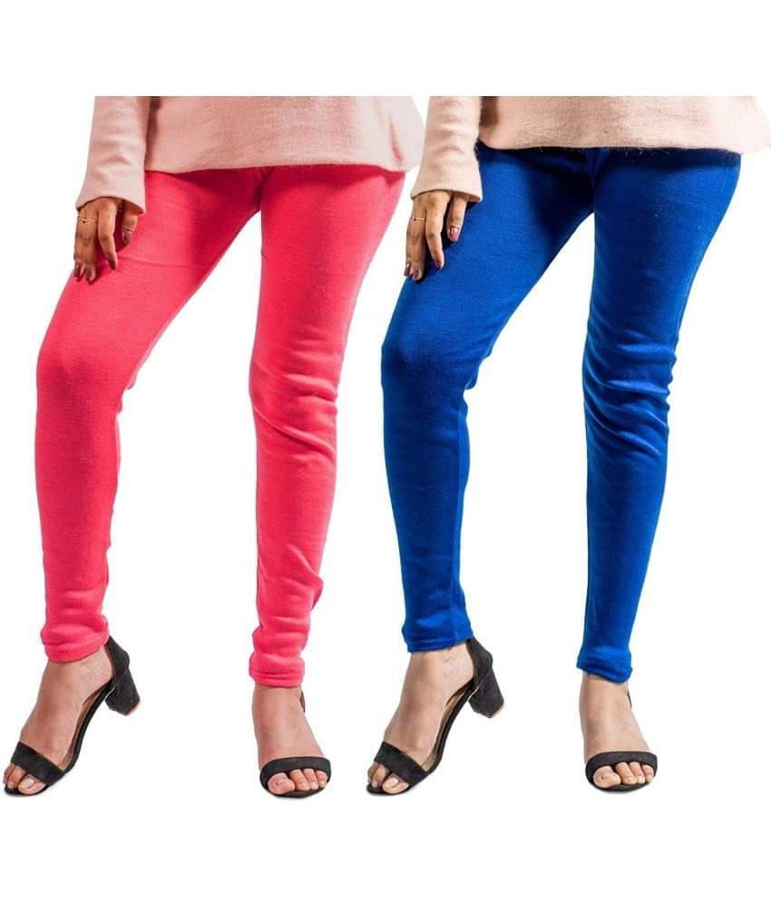     			kinu - Multicolor Lycra Women's Leggings ( Pack of 2 )