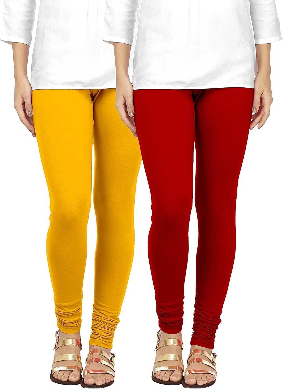     			kinu - Multicolor Lycra Women's Leggings ( Pack of 2 )