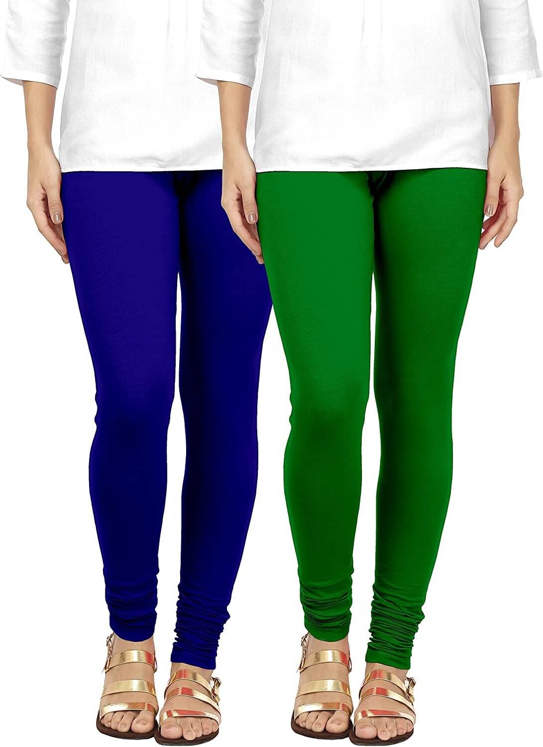     			kinu - Multicolor Lycra Women's Leggings ( Pack of 2 )