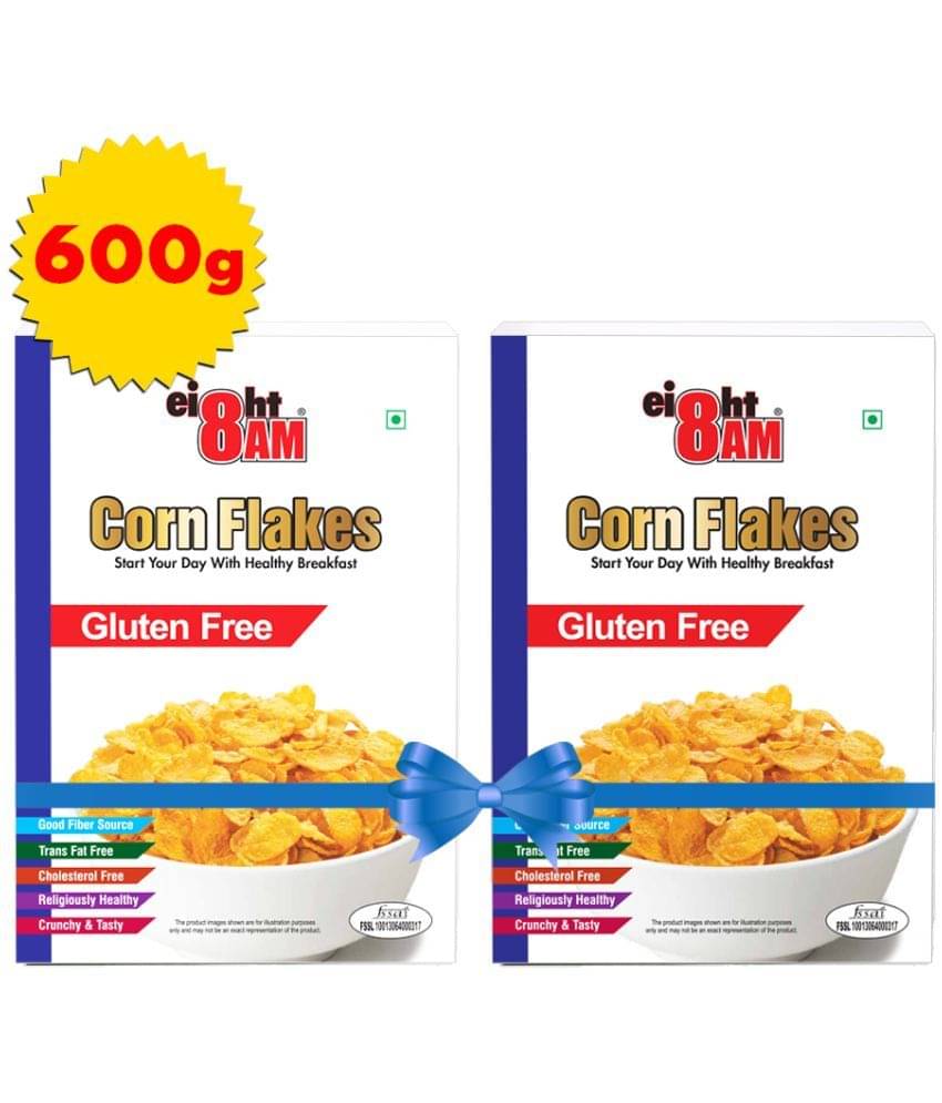 8AM Gluten Free Corn Flakes 300 gm Pack of 2 8AM Gluten Free Corn Flakes 300 gm Pack of 2