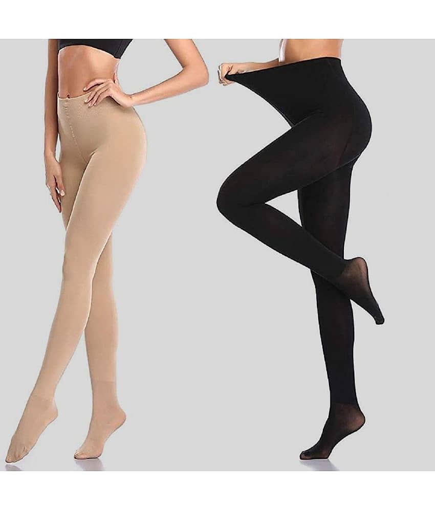 AA R HOSIERY Beige,Black Nylon Women's Full Length Socks ( Pack of 1 ) - Socks | Buy online on ZillyBuy