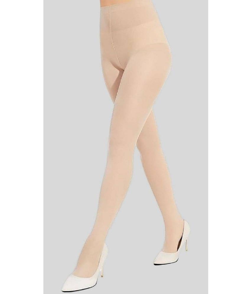 AA R HOSIERY Beige Nylon Women's Full Length Socks ( Pack of 1 ) AA R HOSIERY Beige Nylon Women's Full Length Socks ( Pack of 1 )