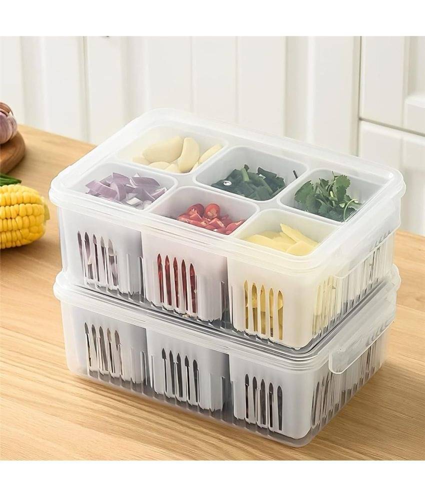     			Anshri Plastic Transparent Multi-Purpose Container ( Set of 2 )