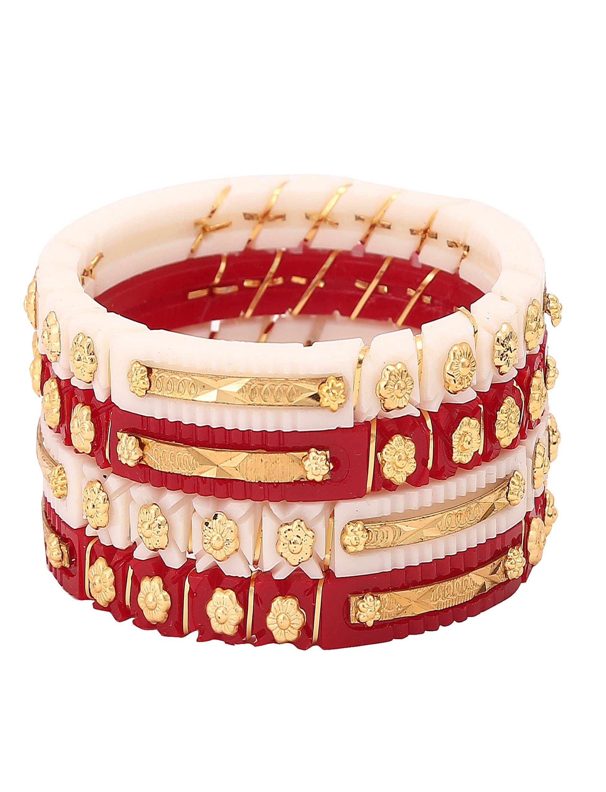     			Bovzen Multicolor Bangle ( Pack of 4 )