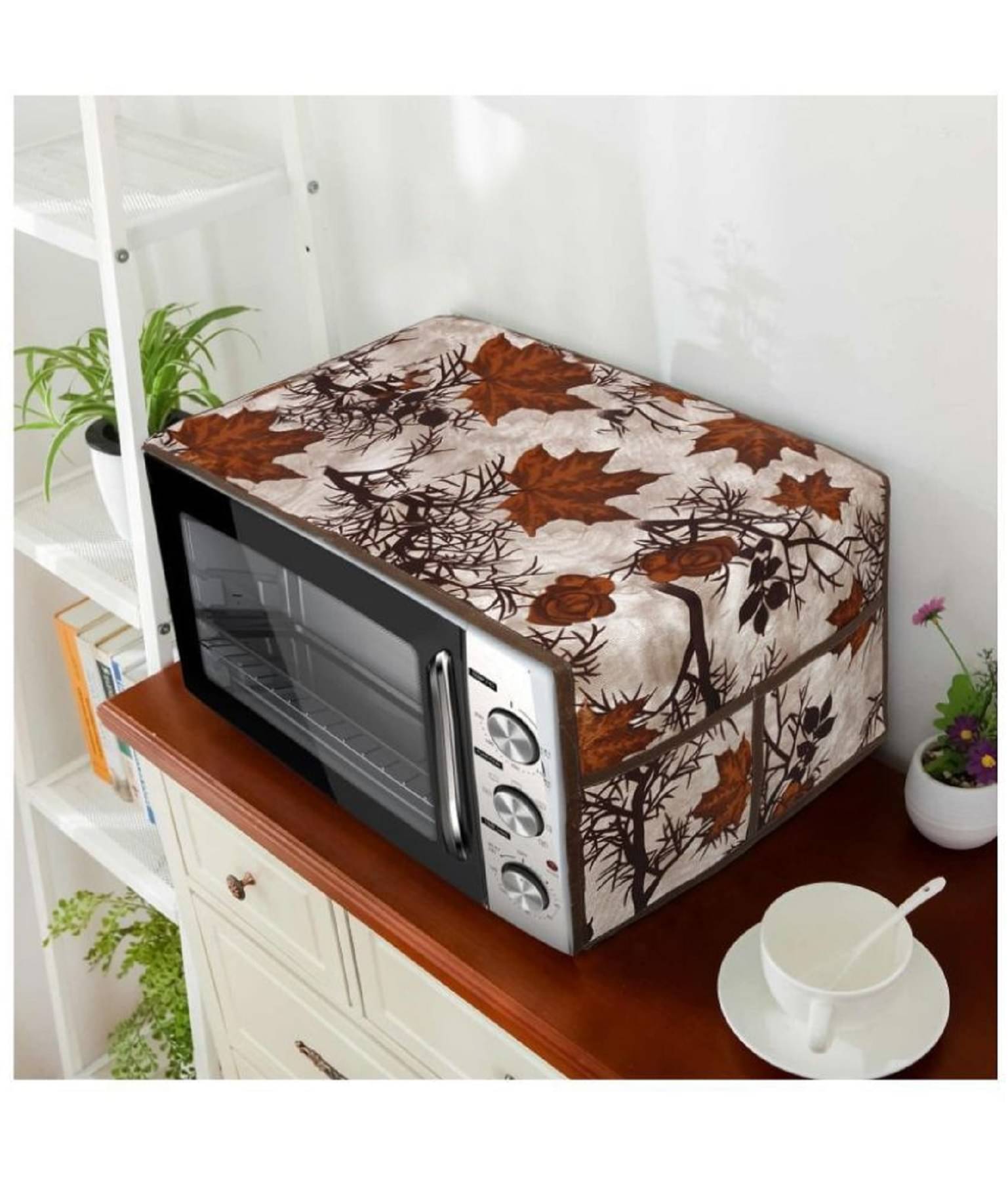 Crosmo Single Polyester Beige Microwave Oven Cover - Crosmo Single Polyester Beige Microwave Oven Cover -