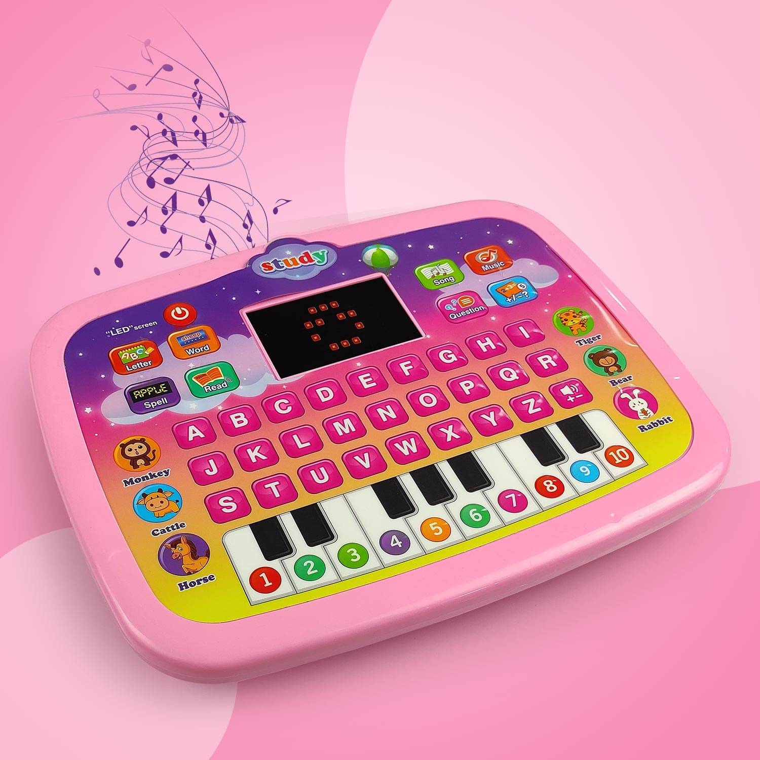 Educational Computer for Kids, Intelligence Game Toy with Sound for Kids (Multicolor) Educational Computer for Kids, Intelligence Game Toy with Sound for Kids (Multicolor)