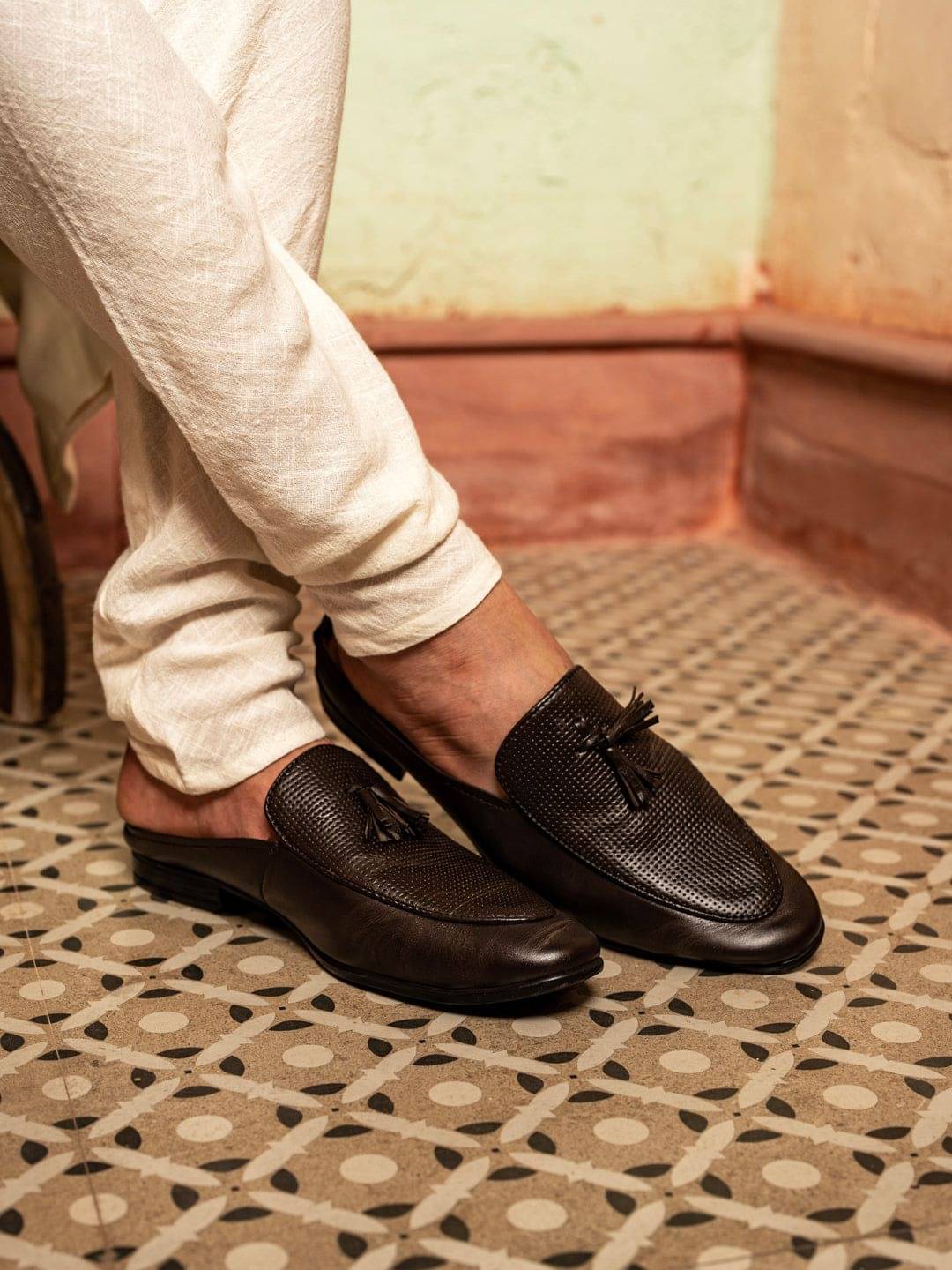 Fausto Brown Men's Mules Shoes Fausto Brown Men's Mules Shoes