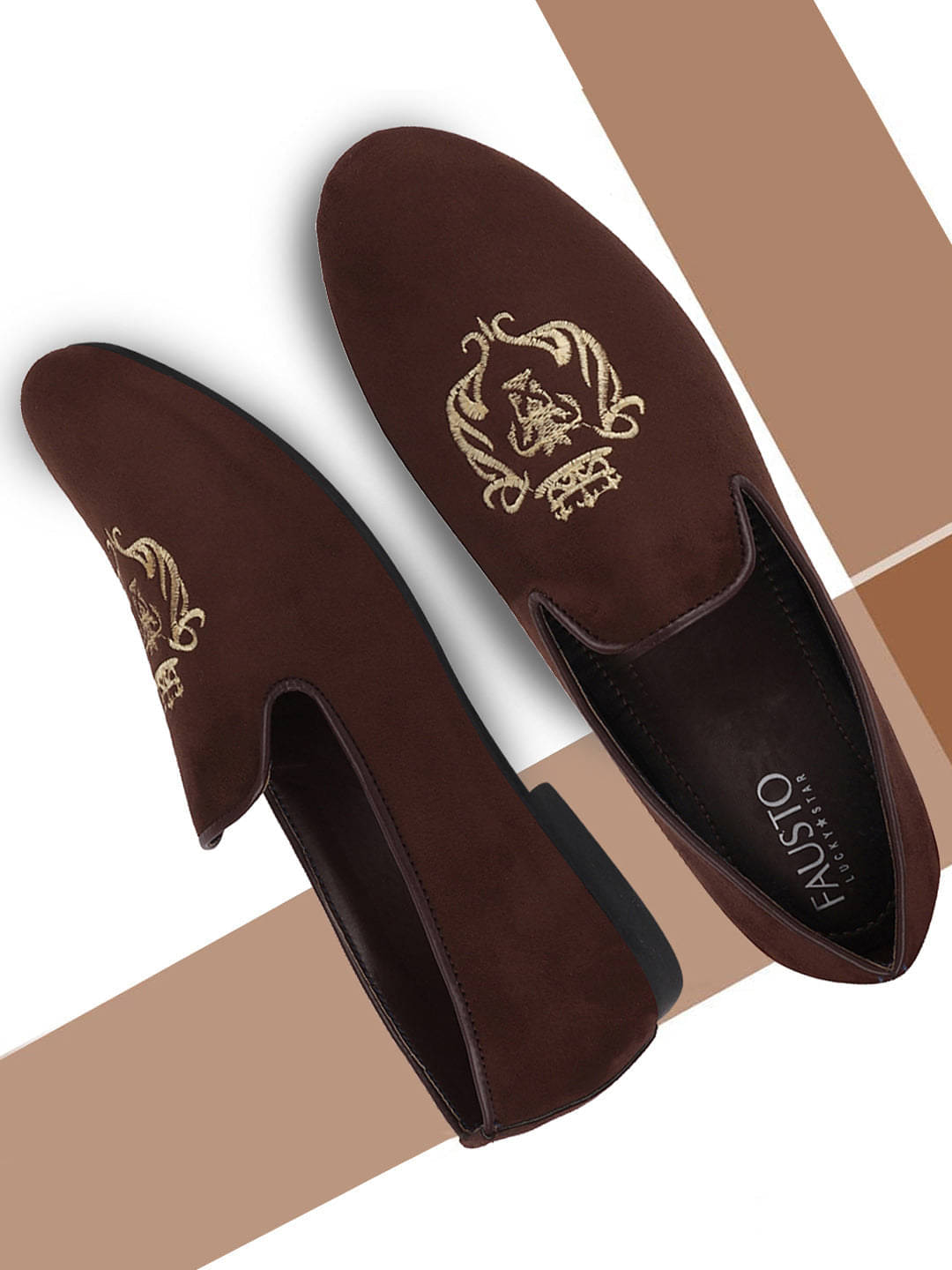     			Fausto Brown Men's Slip-on Shoes