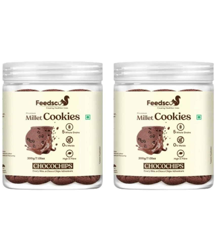 Feedsco ChocoChips Cookies 200 g Pack of 2 Feedsco ChocoChips Cookies 200 g Pack of 2