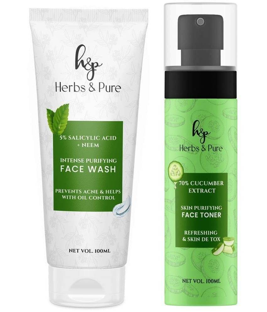     			Herbs and Pure Daily Skincare Combo - Neem Face Wash and Cucumber Face Toner (200ML)