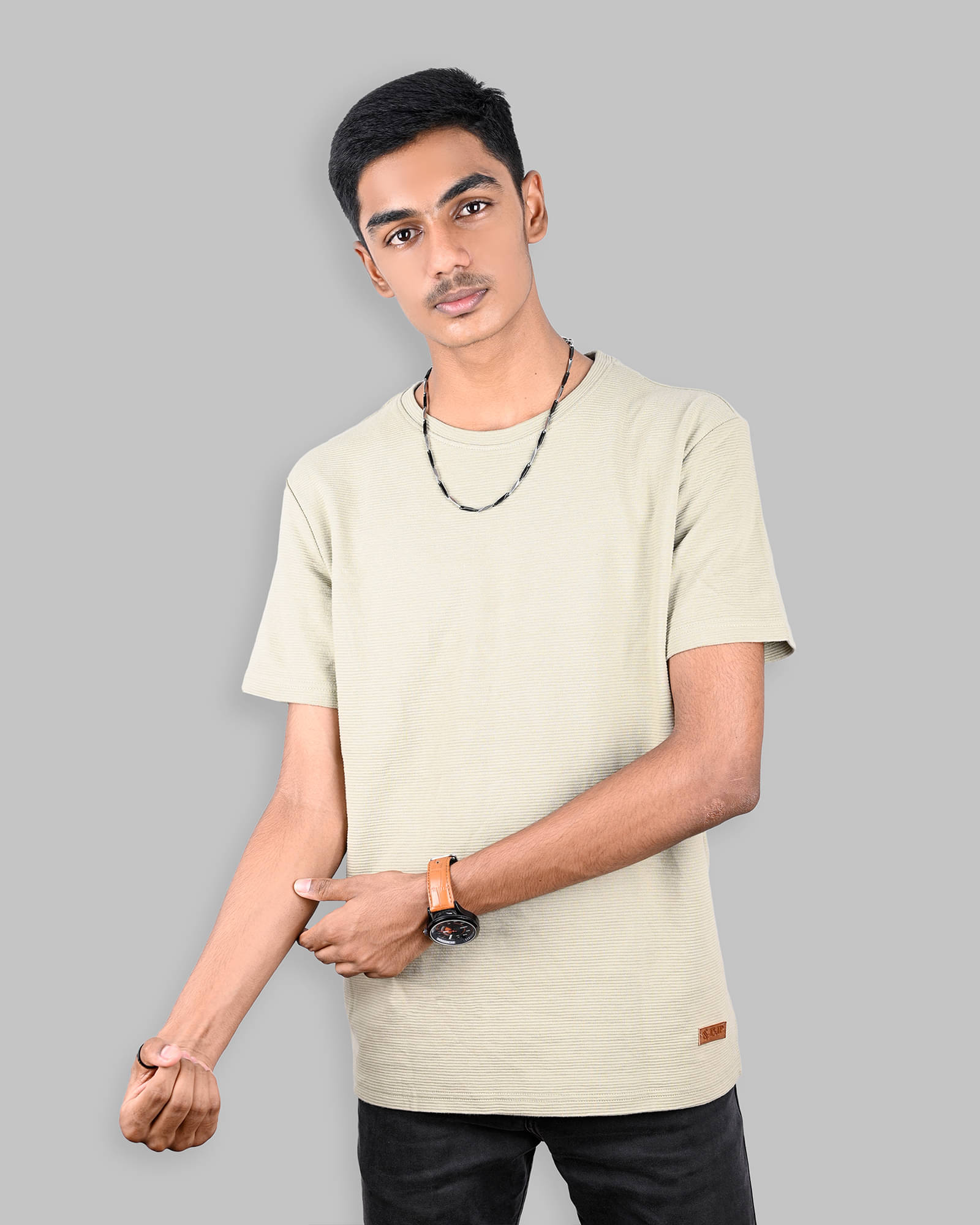     			J&JP Pack of 1 Cotton Blend Regular Fit Men's T-Shirt ( Cream )
