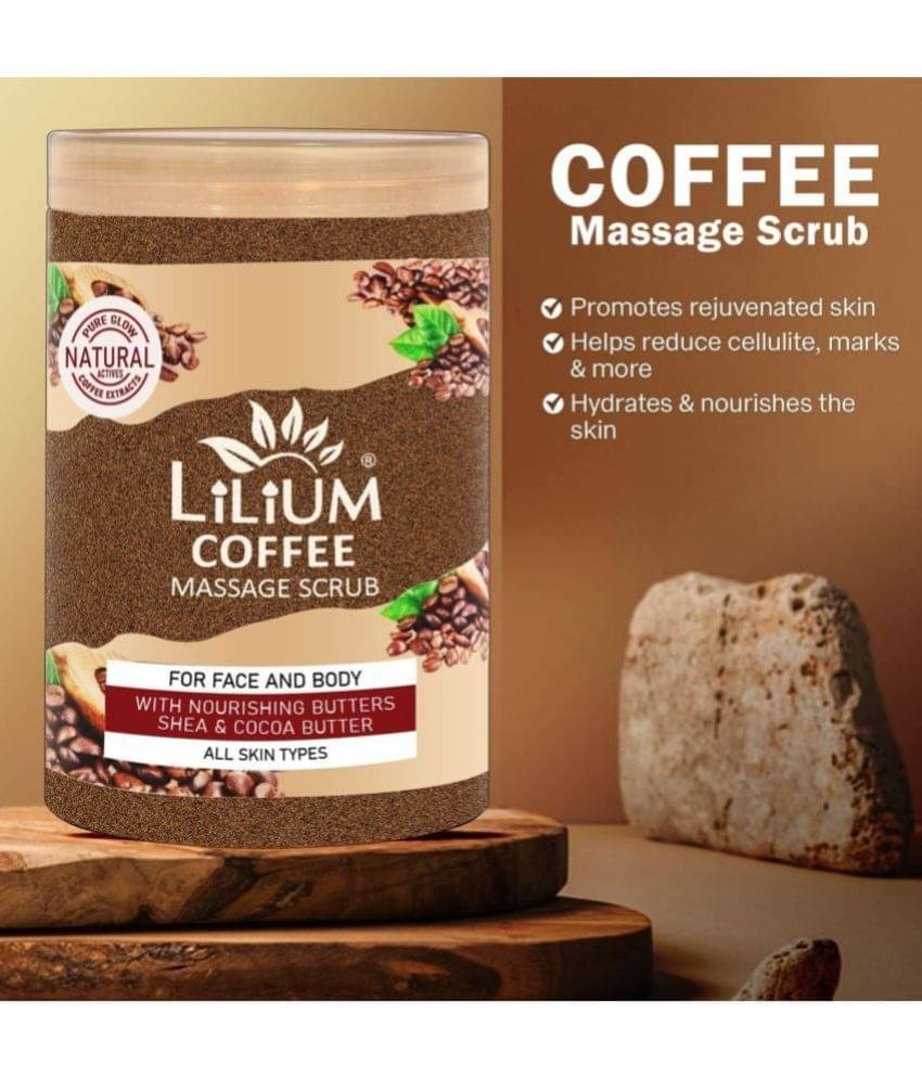 Lilium Foaming Massage Scrub Coffee 900ml | Shea & Cocoa Butter, Reduces Wrikles & Fines Lines Lilium Foaming Massage Scrub Coffee 900ml | Shea & Cocoa Butter, Reduces Wrikles & Fines Lines
