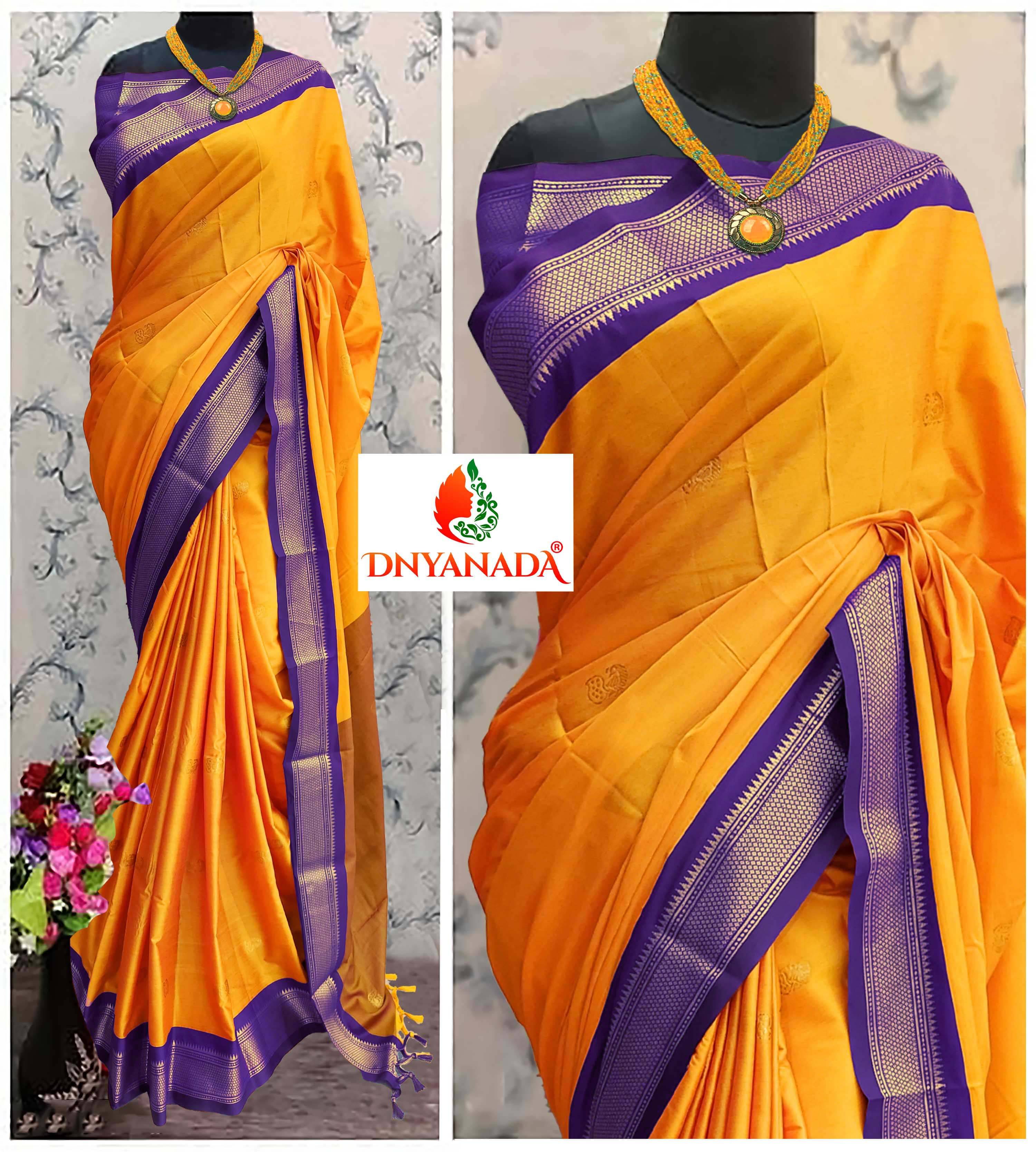 Mysstre Cotton Silk Woven Saree With Unstitched Blouse Piece ( Orange ) Mysstre Cotton Silk Woven Saree With Unstitched Blouse Piece ( Orange )