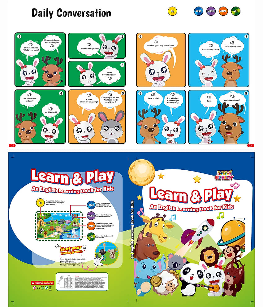NHR Learn & Play Interactive Musical English Educational Learning Book for 2 Year+ Kids