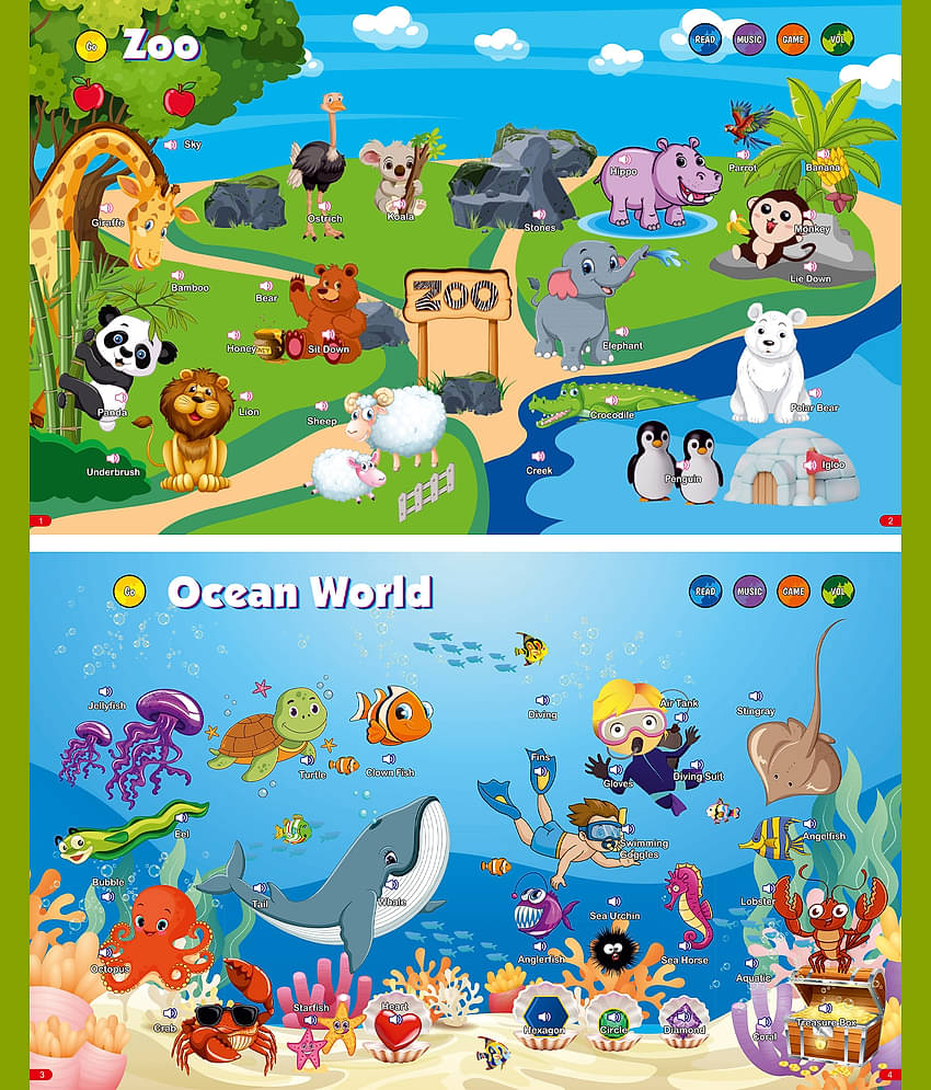 NHR Learn & Play Interactive Musical English Educational Learning Book for 2 Year+ Kids