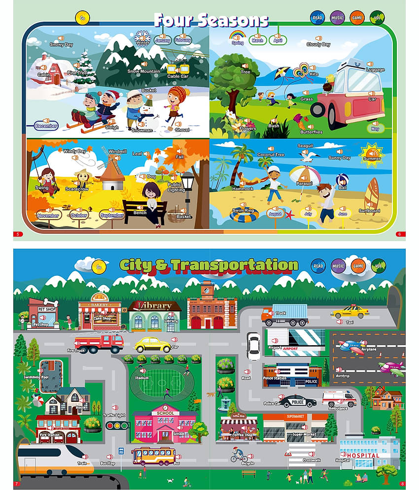 NHR Learn & Play Interactive Musical English Educational Learning Book for 2 Year+ Kids