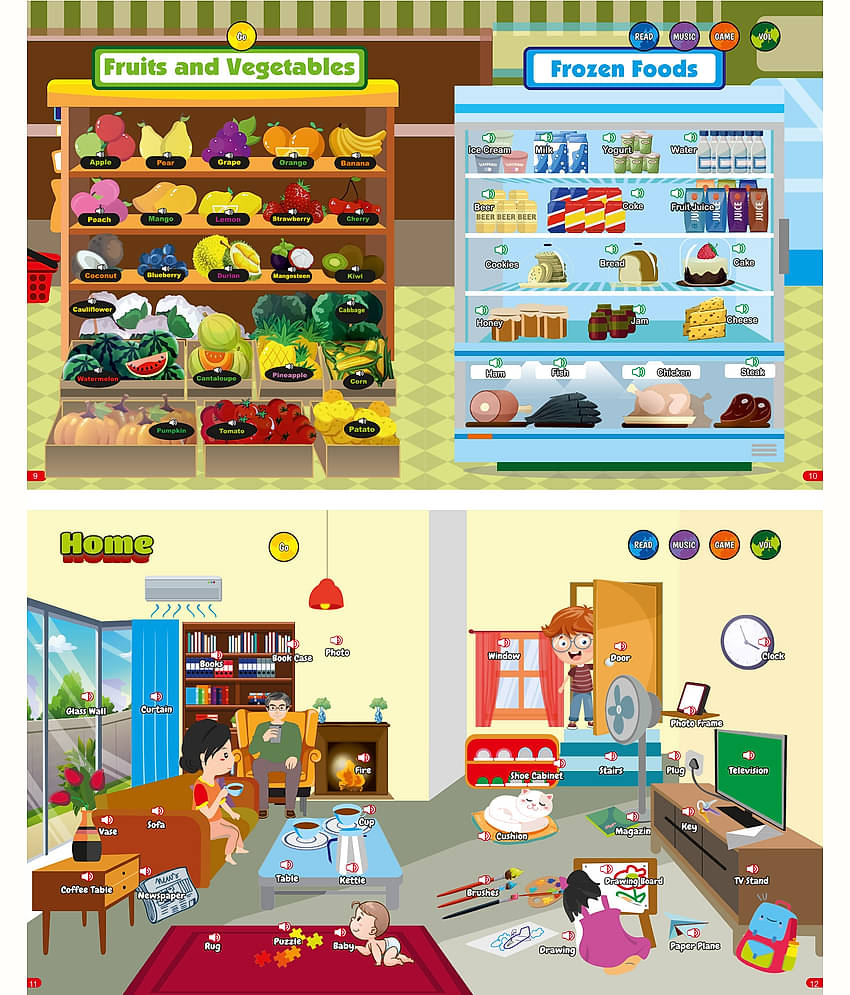 NHR Learn & Play Interactive Musical English Educational Learning Book for 2 Year+ Kids