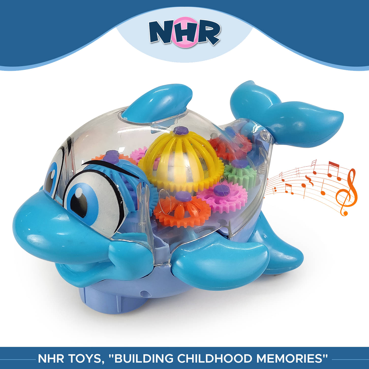 NHR Dolphin Toy with Flashing Lights and sound , musical toy 360 Degree Rotating Toy for 2+ Years Kids ( Blue ) NHR Dolphin Toy with Flashing Lights and sound , musical toy 360 Degree Rotating Toy for 2+ Years Kids ( Blue )