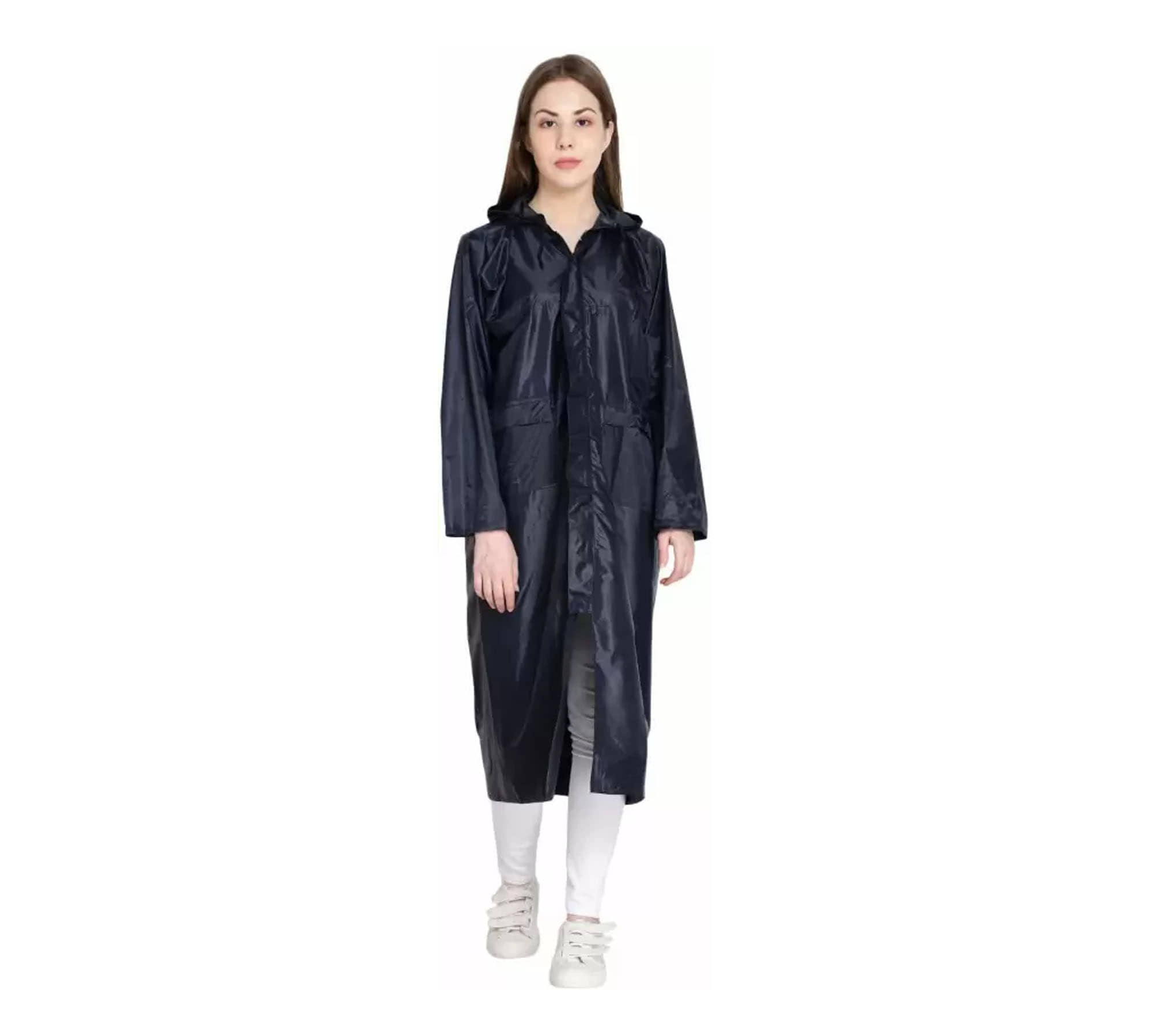 PARYAG HOSIERY Polyester Long Raincoat - Blue