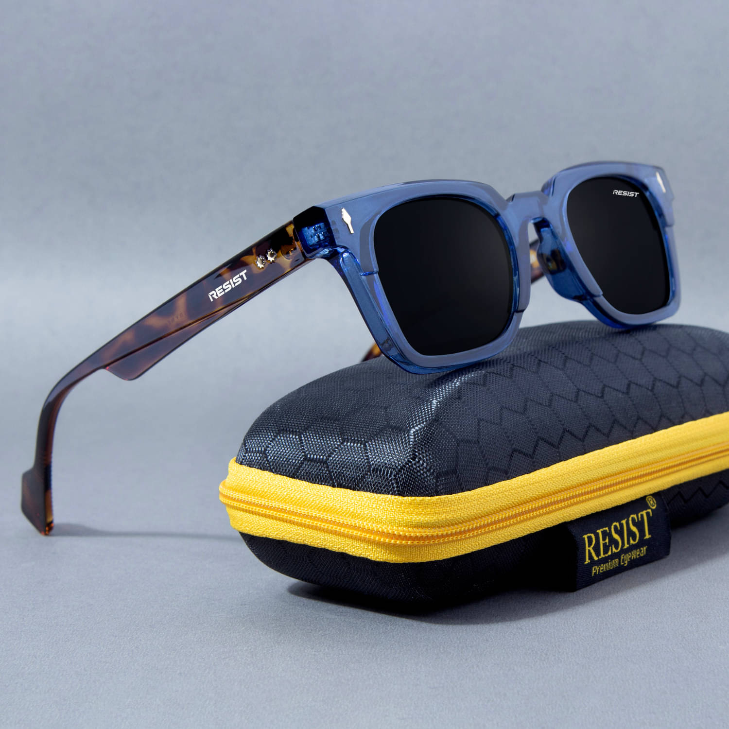RESIST EYEWEAR Blue Square Sunglasses ( Pack of 1 ) RESIST EYEWEAR Blue Square Sunglasses ( Pack of 1 )