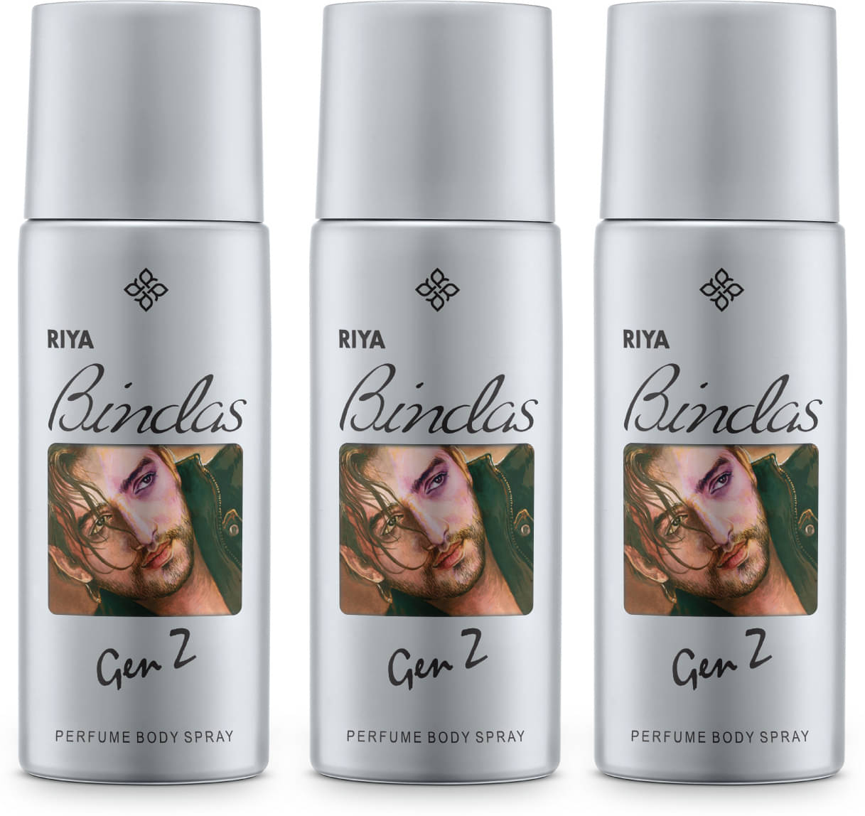     			Riya Bindas Grey Perfume Deodorant Spray for Men 450 ml ( Pack of 3 )