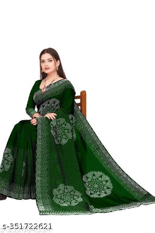     			Shivadit ethnic Chiffon Cut Outs Saree With Unstitched Blouse Piece ( Green )