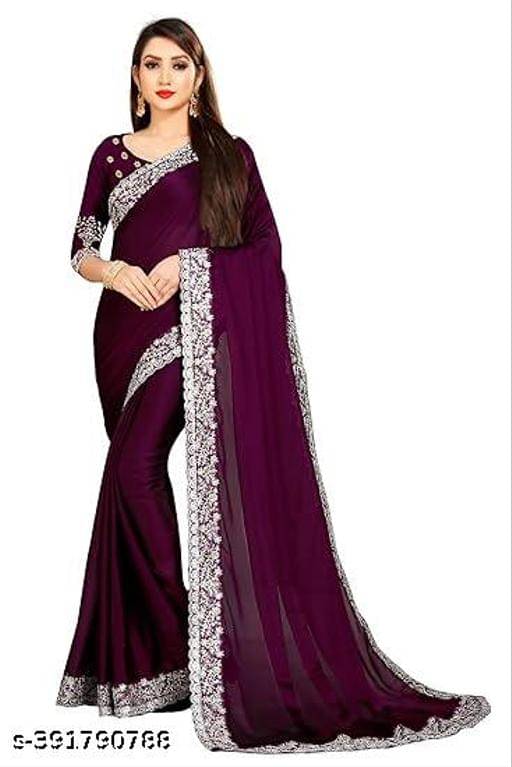Shivadit ethnic Georgette Embroidered Saree With Unstitched Blouse Piece ( Purple ) Shivadit ethnic Georgette Embroidered Saree With Unstitched Blouse Piece ( Purple )