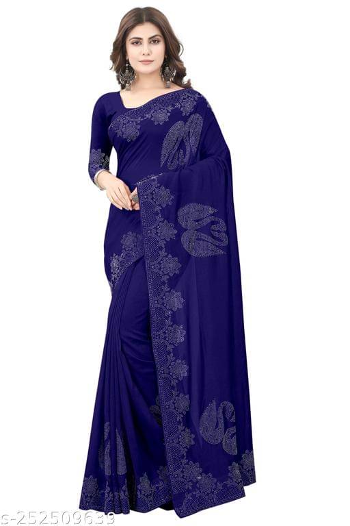     			Shivadit ethnic Georgette Self Design Saree With Unstitched Blouse Piece ( Blue )