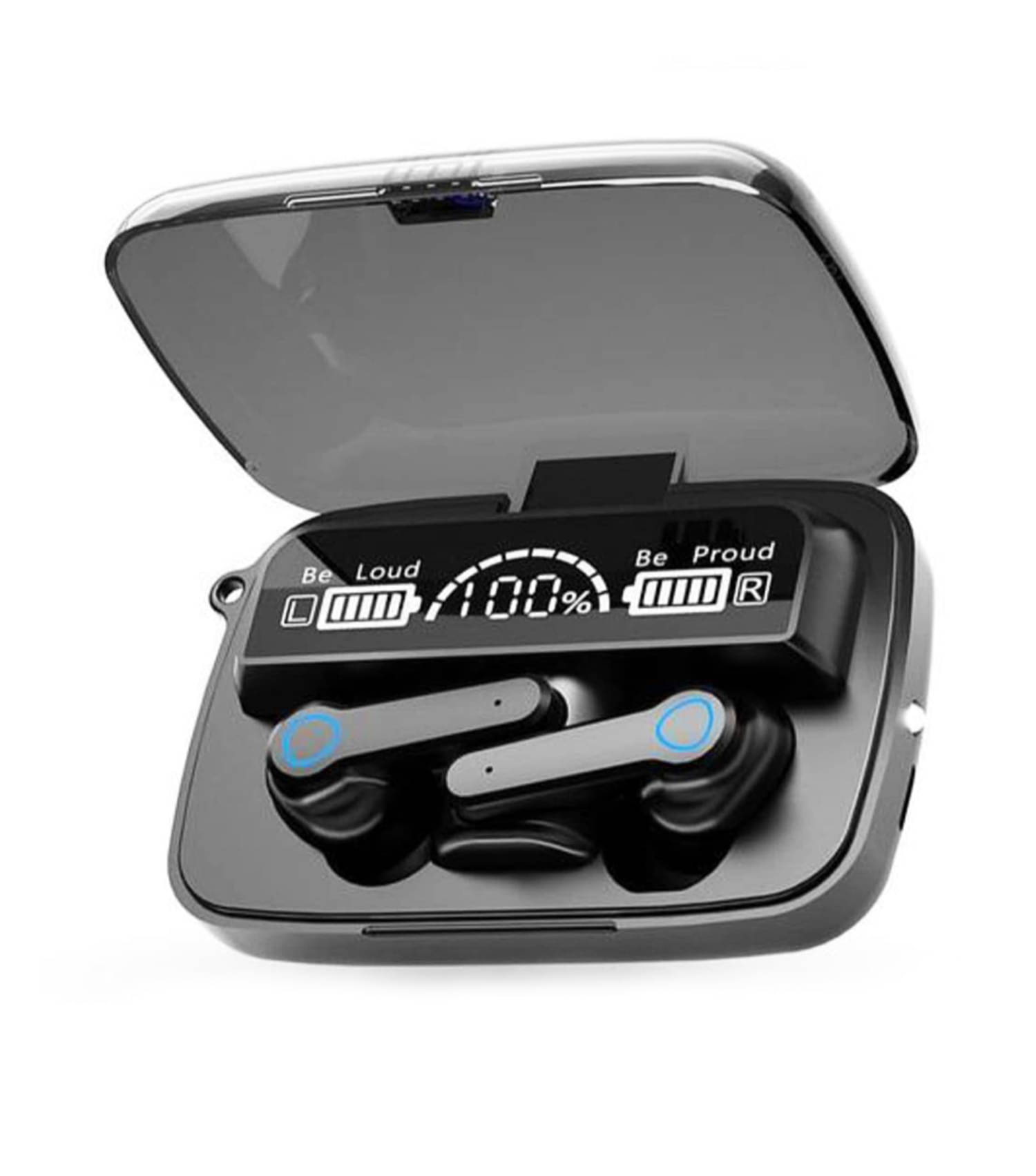     			Vertical9 Earbud 8hrs playtime Type C True Wireless (TWS) In Ear 8 Hours Playback Active Noise cancellation IPX4(Splash & Sweat Proof) Black