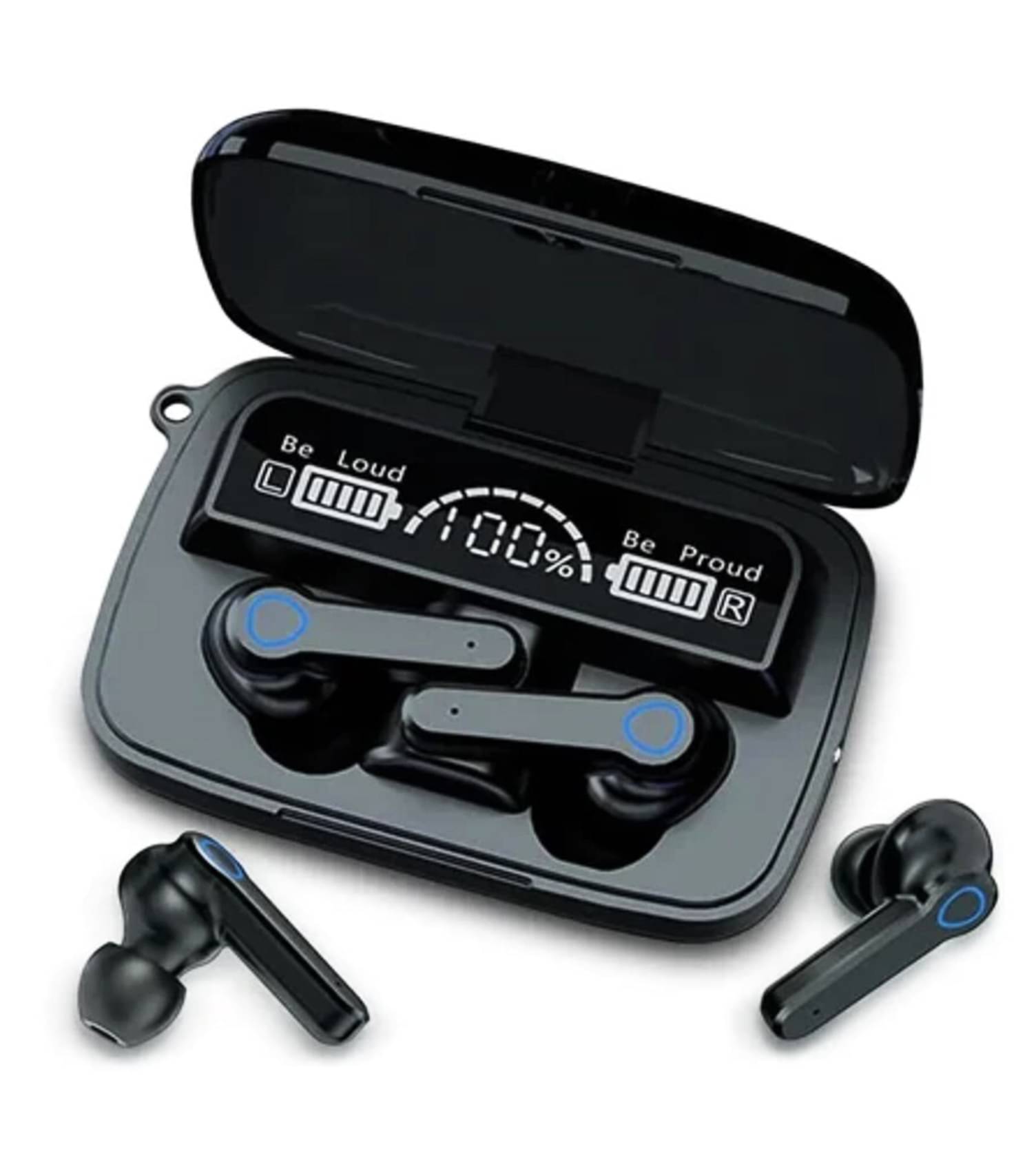 Vertical9 LED SCREEN Type C True Wireless (TWS) In Ear 8 Hours Playback Active Noise cancellation IPX4(Splash & Sweat Proof) Black Vertical9 LED SCREEN Type C True Wireless (TWS) In Ear 8 Hours Playback Active Noise cancellation IPX4(Splash & Sweat Proof) Black